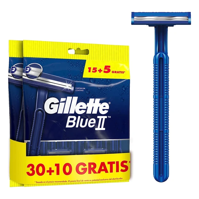 Gillette Blue II - Maquinilla de afeitar para hombre - Cuchillas desechables - C