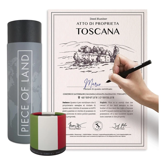 Parcelle de terre toscane - Cadeau spécial pour anniversaire et plus