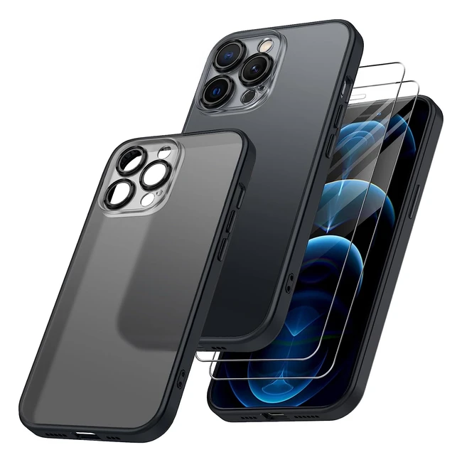 Coque de protection pour iPhone 12 Pro - Antichoc, mince et légère - Verre trempé inclus