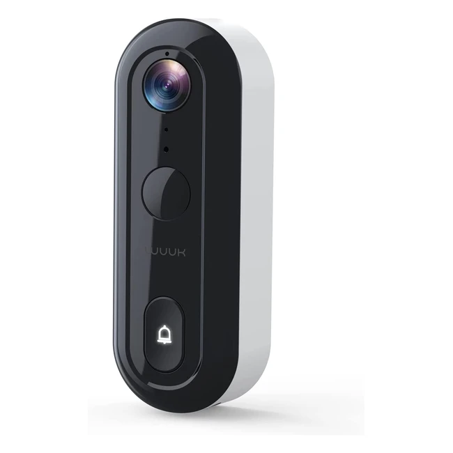 Wuuk Wireless Video Doorbell Camera 2K HD - Motion Detection - 2-Way Audio - Night Vision