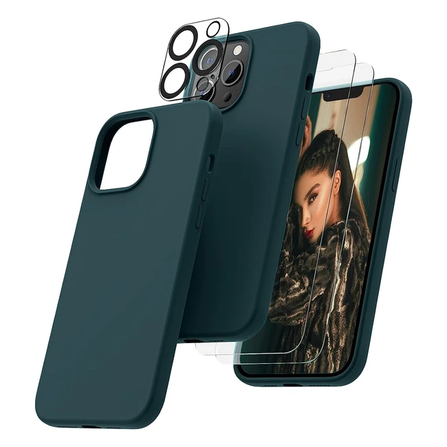 OIIAEE 5in1 iPhone 13 Pro Max Case 67 - Shockproof Cover with Screen and Camera Protectors