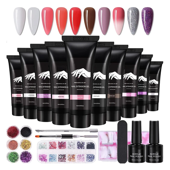 Esmaltes Semipermanentes en Gel UV LED - Kit de Regalo Navidad 10 - Marca XYZ