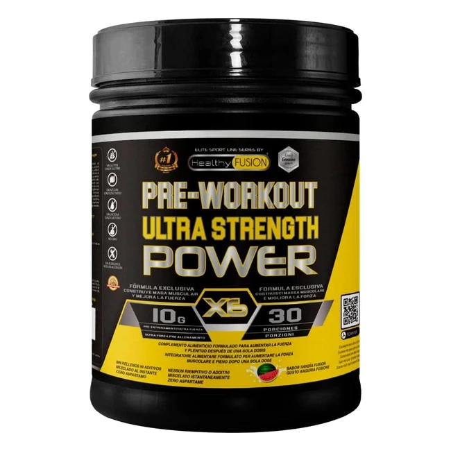 Pre Allenamento Completo Ultra Concentrato - Healthy Fusion - Potente - Bodybuilding - 300g