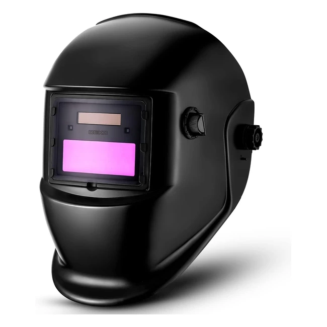 Casque de soudage automatique Dekopro alimenté par énergie solaire - Plage de teintes réglable - Large 4913