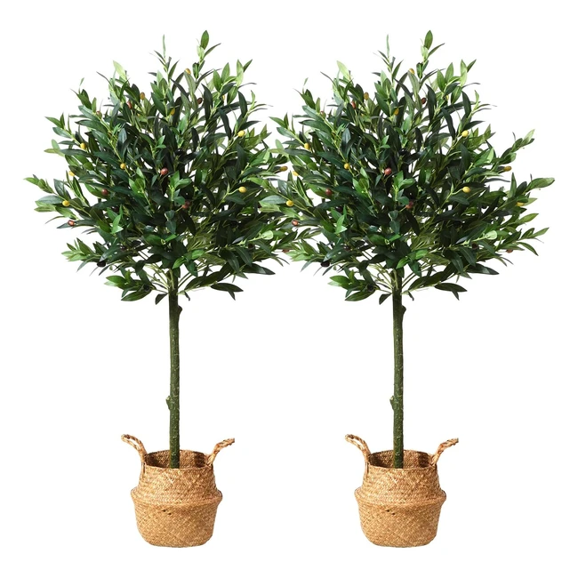 Arbre Artificiel Olivier 120cm - Décoration Intérieure et Extérieure - Maison, Chambre, Salon, Balcon, Jardin