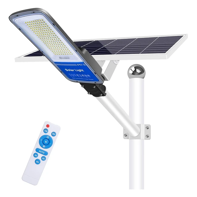 Reverbre solaire LEDMO 400W avec tlcommande - Lumire froide 21000lm - Bl