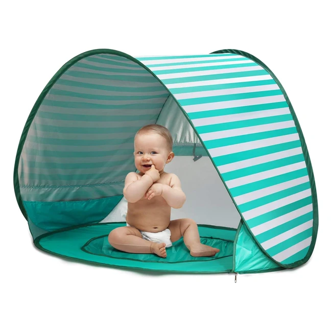 Portable UV Protection Beach Tent for Baby - Automatic Pop Up, Green