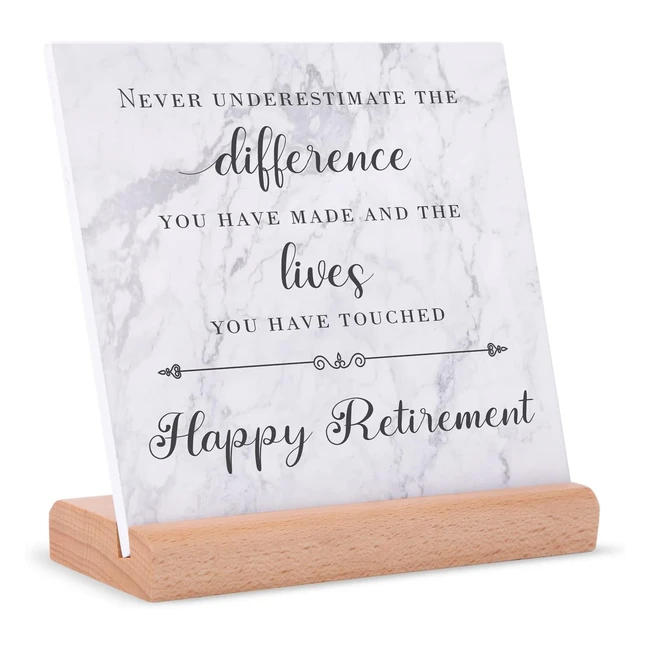 Retirement Gifts for Women/Men - Acrylic Plaque - Niyewsor - #ReferenceNumber - Happy Retirement Gifts