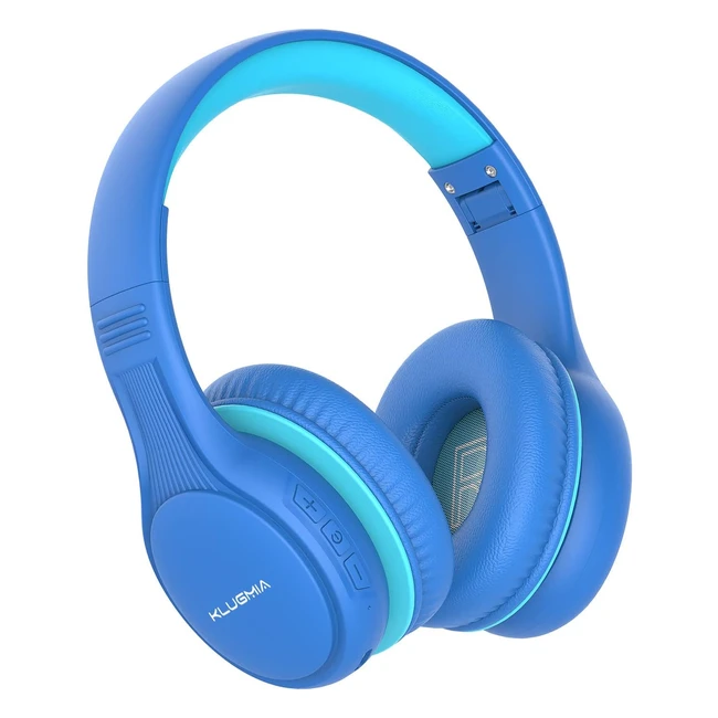 Klugmia Kids Wireless Headphones - Safe Volume Limited, HD Stereo Sound, Bluetooth 5.0, Foldable