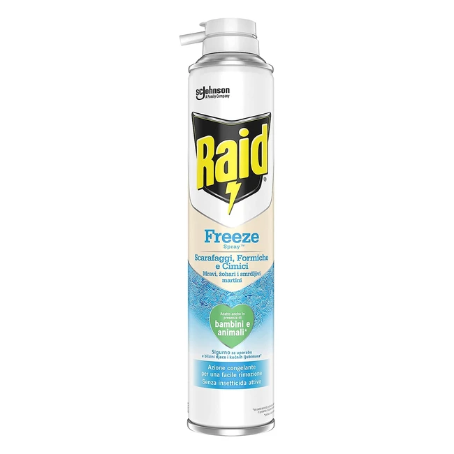 Spray Raid Freeze Anti Formiche Congelante 350ml - Elimina Cimici e Scarafaggi