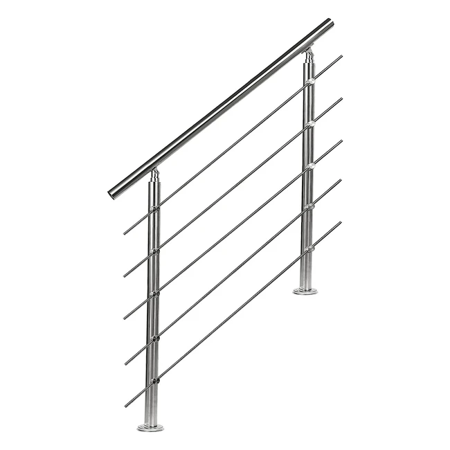 Barandilla de acero inoxidable para escaleras y balcones - 150cm - Resistente y 