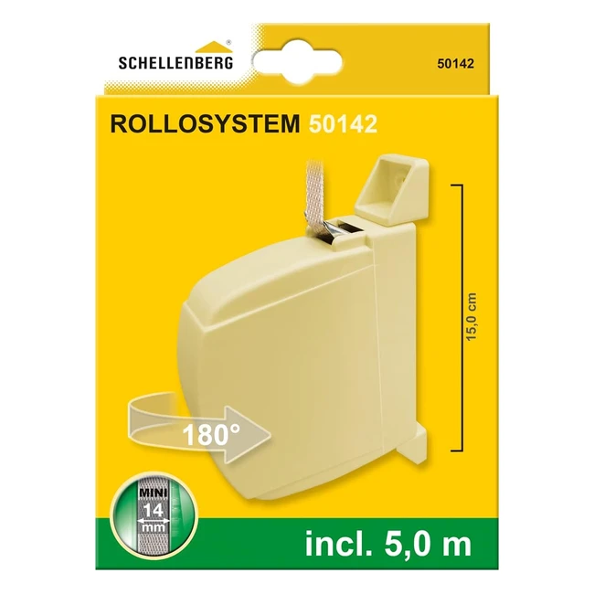 Enrouleur de sangle Schellenberg 50142 pour volet oscillant - Montage mural ou sur cadre de fenêtre