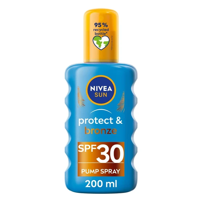 NIVEA Sun Protect Bronze Sun Spray 200ml SPF30 - Moisturizing, Natural Promelanin Extract