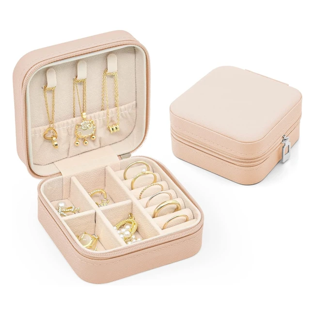 Januts Jewellery Box Organizer Mini Travel Jewelry Storage Case