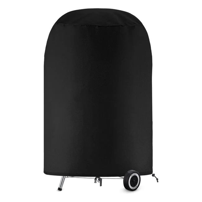 Housse Barbecue Rond 420D Oxford Imperméable - Protection Anti-UV - Noir