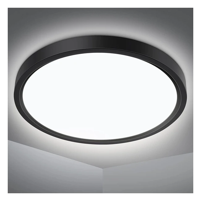 Defurhome Bathroom Ceiling Light 24W 2200lm 150W Equivalent 5000K Daylight White