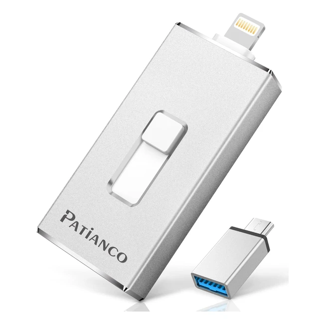 Chiavetta USB 256 GB per iPhone Apple Certified - Patianco Pendrive Lightning MFI USB 3.0/USB C Photo Stick - Memoria Esterna per iPhone iOS OTG Android - #iPhone #ChiavettaUSB #MemoriaEsterna