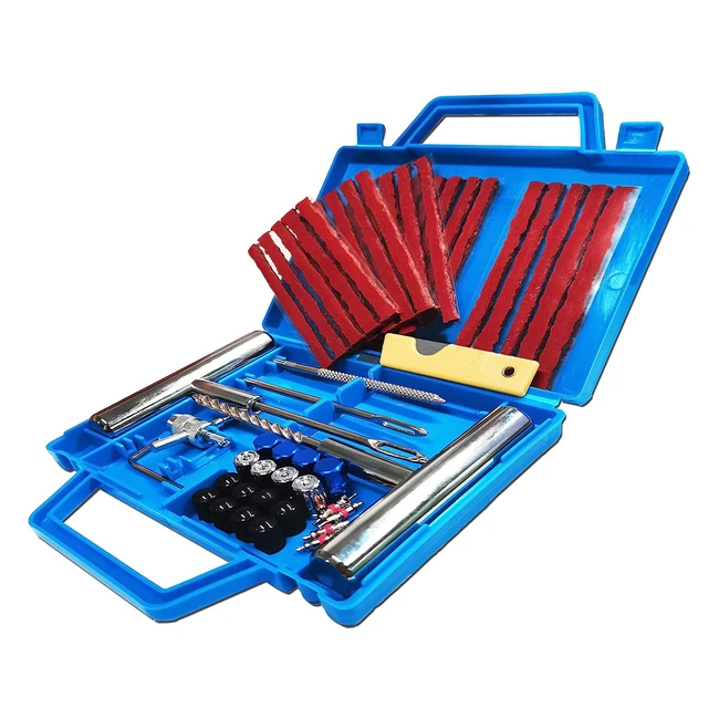 Kit di riparazione pneumatici 53pz - Riparazione rapida e semplice - Alta qualità