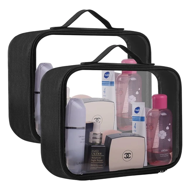 Clear Travel Toiletry Bag - TSA Approved - 21x17x76cm - Waterproof - Makeup Organizer