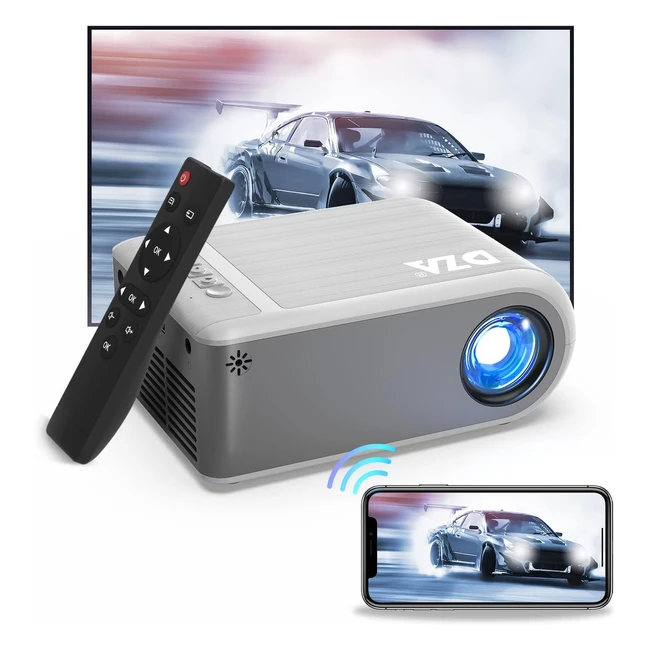 DZA Vidéoprojecteur WiFi VF220 - Mini projecteur portable, 1080p Full HD, compatible avec smartphone, HDMI, USB, DVD, TV Stick, PS4