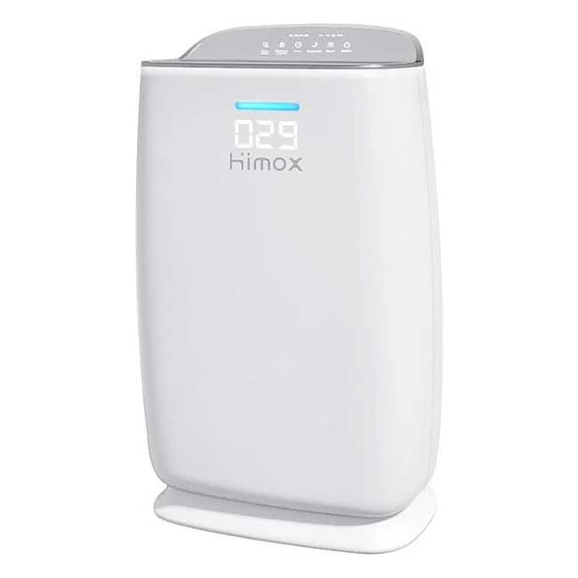 Large Himox H13 HEPA Filter Air Purifier for Bedroom - Removes 99.97% Pollen, Allergies, Dust, Odors - 4 Speeds