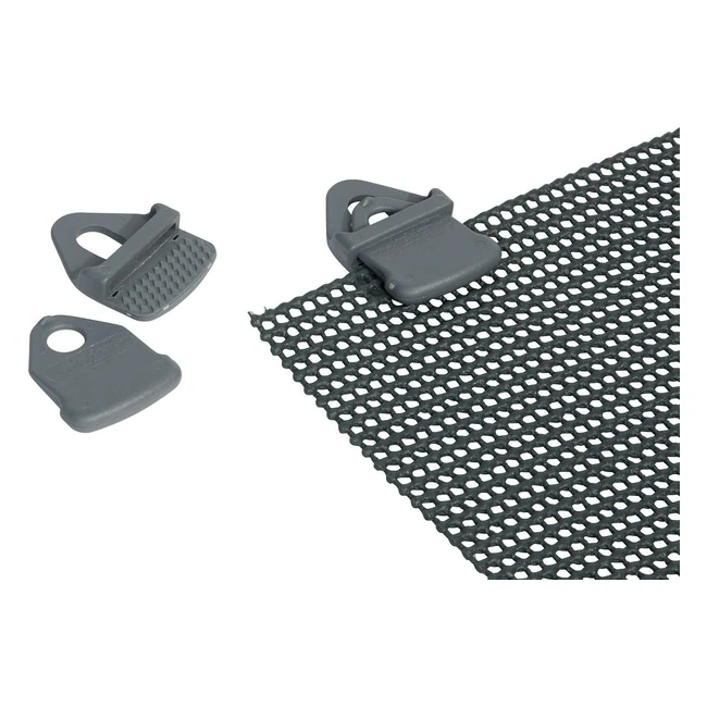 Bocamp 4217000 Clips para Lona - 4 Unidades Gris