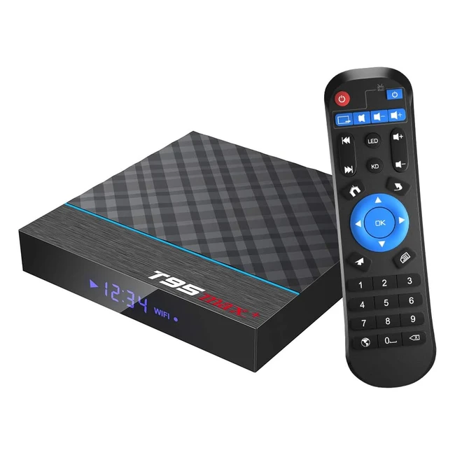 Turewell Android Box T95 Max - Android 9.0 TV Box Amlogic S905X3 Quadcore Cortex-A55 4GB RAM 32GB ROM - 8K BT4.0 - Dualband WiFi