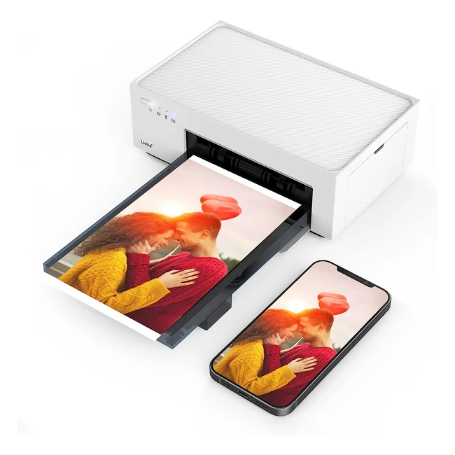 Liene Stampante Fotografica Portatile con Batteria Ricaricabile - Stampa Foto Istantanee per Smartphone - WiFi - 20 Carte 10x15cm - Sublimazione Termica - 300dpi