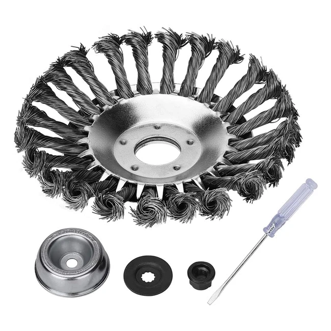 Kit de Brosse Débroussailleuse Gazon 150x254mm - Éliminez les Mauvaises Herbes Facilement