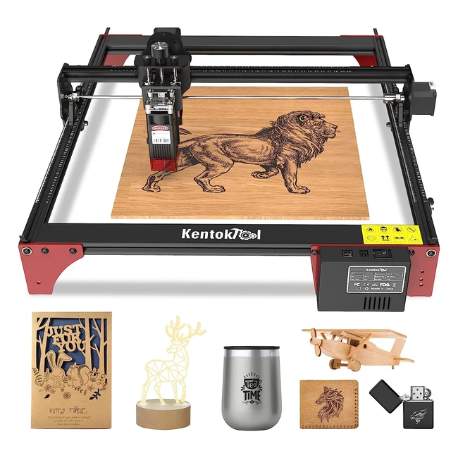 Machine à graver laser 50W CNC, haute précision, protection des yeux, adaptée au bois, métal, verre, acrylique