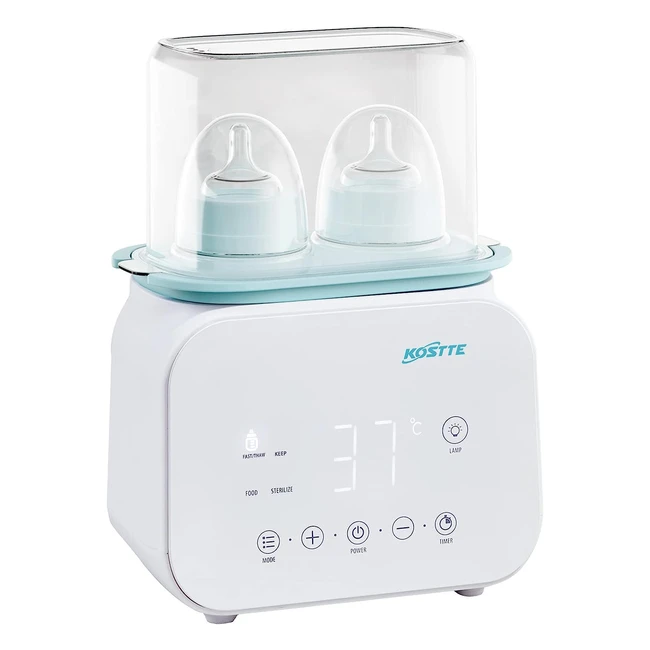 Scaldabiberon Kostte 7 in 1 - Riscaldamento Veloce - LCD Digitale - Grigio