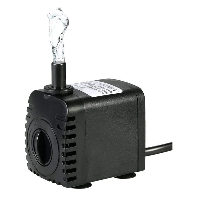 Bomba de Agua Sumergible Irishom - Fuentes de Mesa, Acuario, Jardines - 600L/h