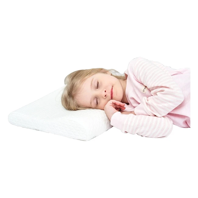 Cuscino per bambini Sikaini 310, memory foam con rilievo in cotone organico, rimovibile e lavabile