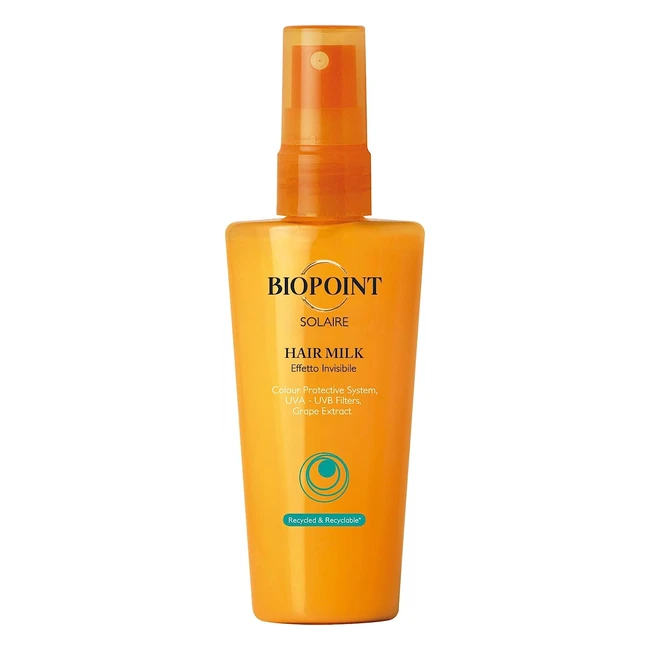 Biopoint Solaire Hair Milk Spray - Protezione Solare Capelli - Idratante e Nutriente - Texture Invisibile - Protezione e Luminosità - 100 ml