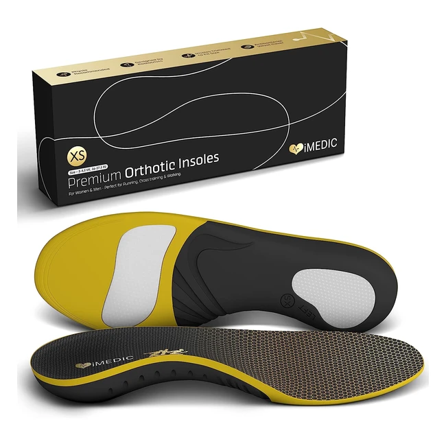 iMedic Premium Semelles Orthopdiques pour Femmes et Hommes - EU 3437 - Gel Con
