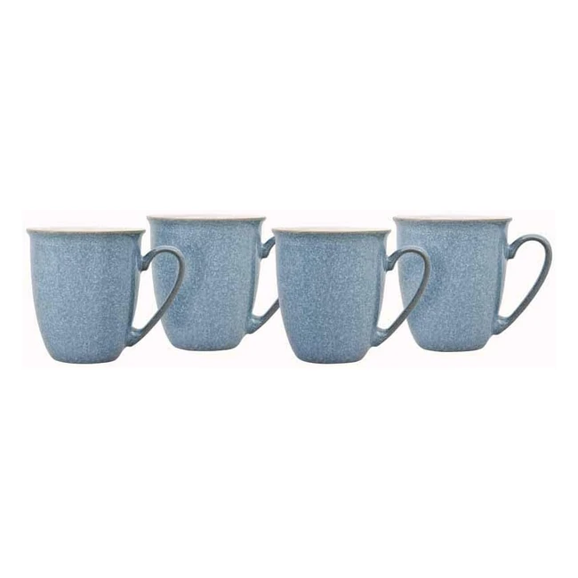 Denby 381048918 Elements Coffeebeaker Mug Set - Blue, Handcrafted, High Quality