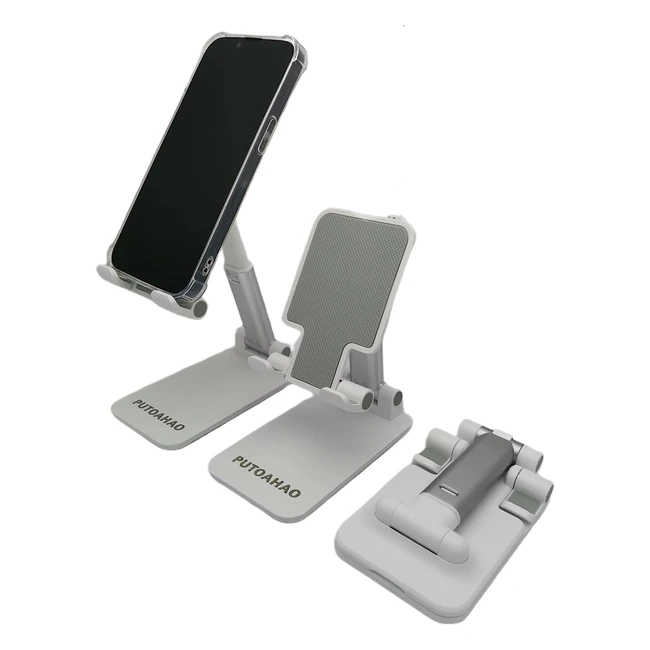 Supporto telefono bianco da scrivania Putoahao per iPhone 14 13 12 11 Pro Max Mini Plus Xiaomi Samsung Huawei
