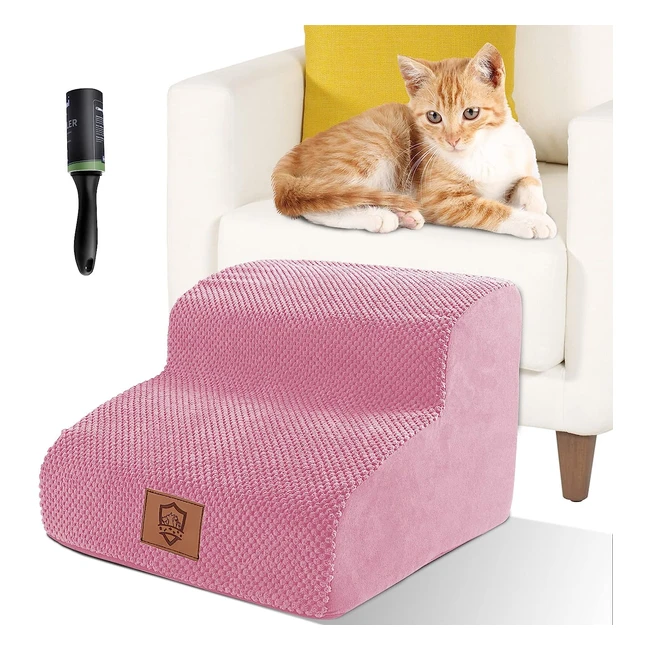 Escalera para Mascotas de 2 Peldaos - Marca ZNM - Ref 12345 - Lavable y Antid