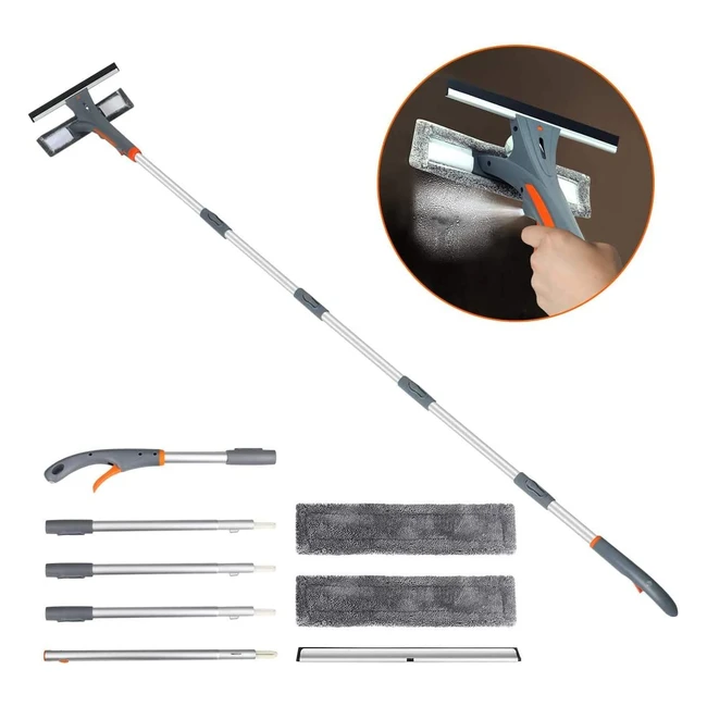 Limpiacristales 3 en 1 con poste de extensión - Baban