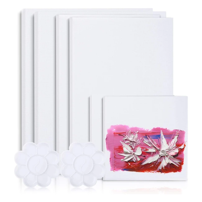 Viesap Tele per Dipingere - 6 Pcs Art Tela Bianca - Dimensioni Assortite - Tela 