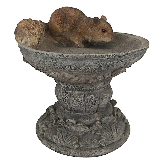 Design Toscano Hunter Woodland Squirrel Statue - Handcrafted, Real Crushed Stone, Home/Garden Decor