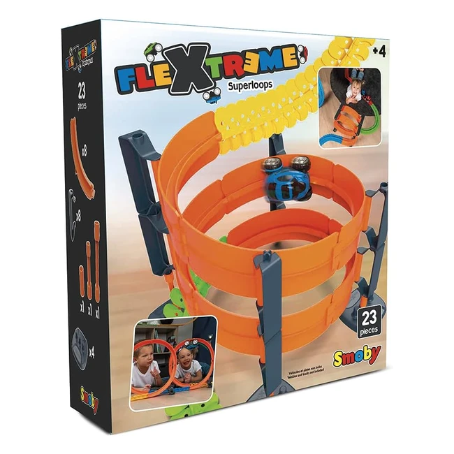 Smoby Flextreme Set Superloops - Create Death Laps and Spirals - Track Accessory