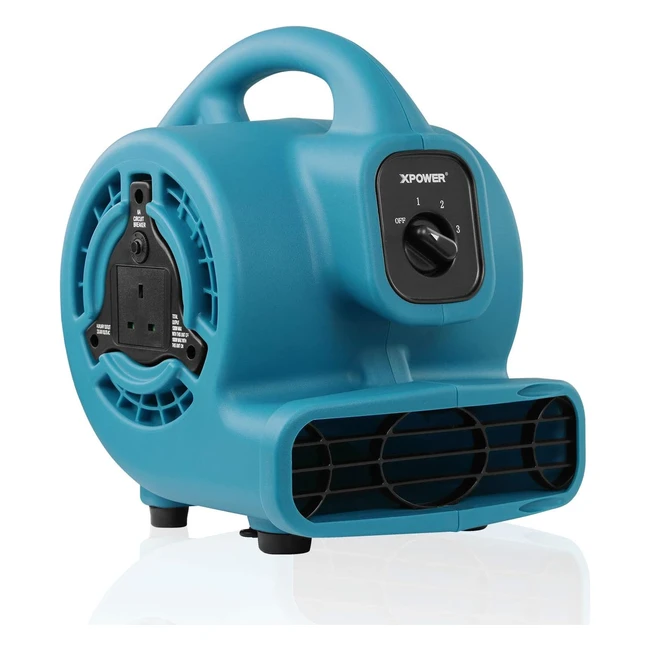 XPower P80A Mini Mighty Air Mover Floor Fan Dryer Utility Blower - Efficient  P