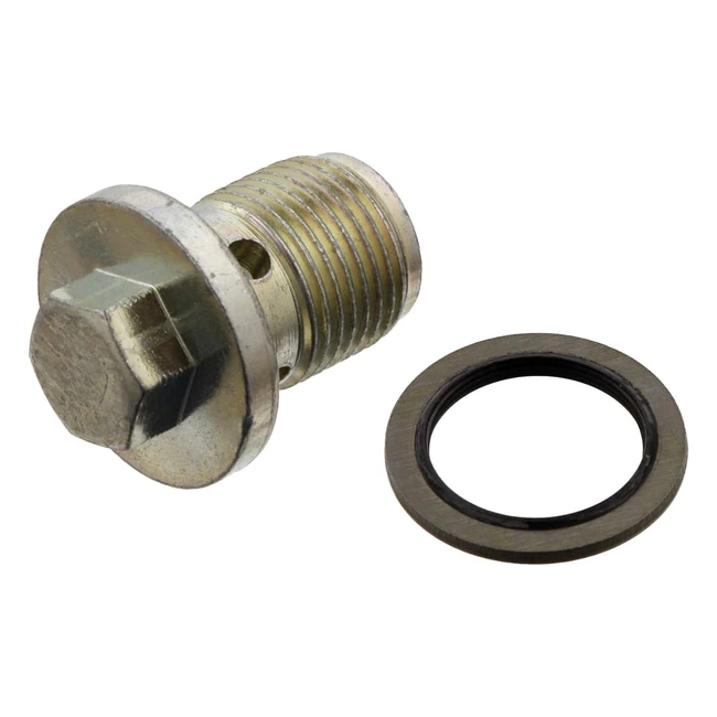 Febi Bilstein 48882 Oil Drain Plug with Seal Ring - Pack of One | Fastening Type: Hexagonal Surface