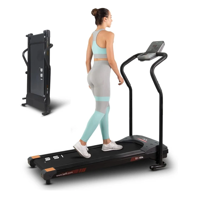 ISE Tapis Roulant Elettrico Pieghevole New Treadmill 750W 110km/h LCD Display 5 Programmi