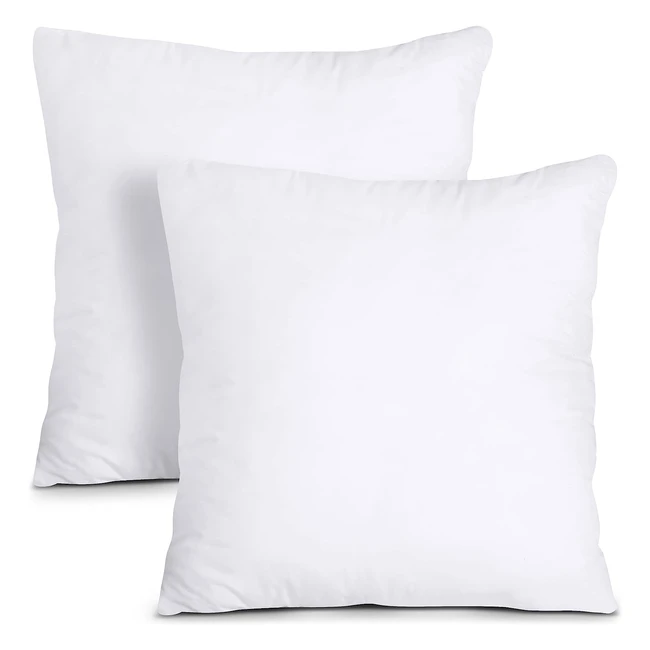 Utopia Bedding Cushion Inner Pads Pack of 2 - 45x45cm - Soft Hollowfibre Pillows