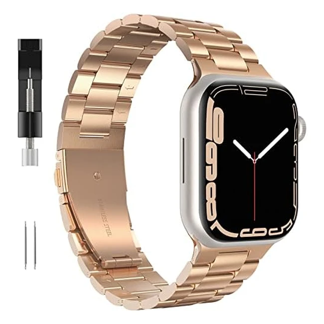 Correa de acero inoxidable compatible con Apple Watch 41mm 40mm 38mm - Serie 7