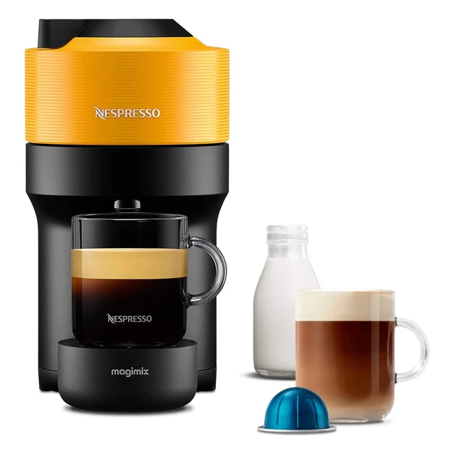 Nespresso Vertuo Pop Coffee Machine - Mango Yellow - 11735 - Superior Taste & Compact Design