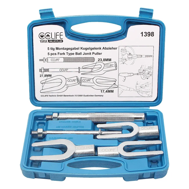 Kit Estrattore Giunti Sferici CCLife 5 Pezzi - Attrezzo 172328mm per Giunti a Sf