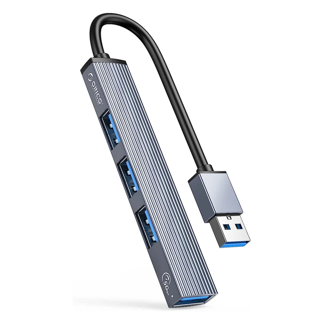 Orico Mini Hub USB 4 Porte USB 3.0 + 1 USB 2.0 + 3 Adattatore USB - Ultra Piatto e Portatile